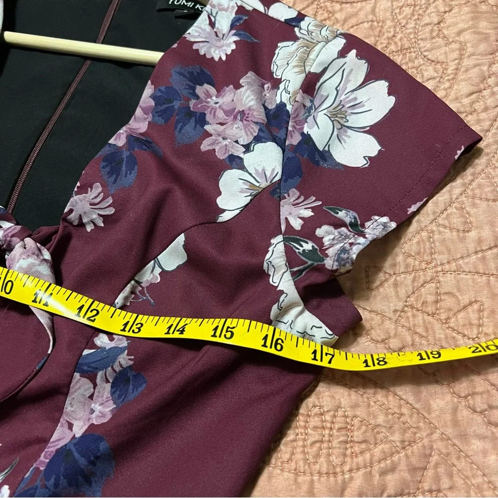Yumi Kim Floral Tie Front Jumpsuit S - Picture 6 of 12